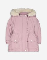 Parka - Abnehmbarer Kunstpelz - lila