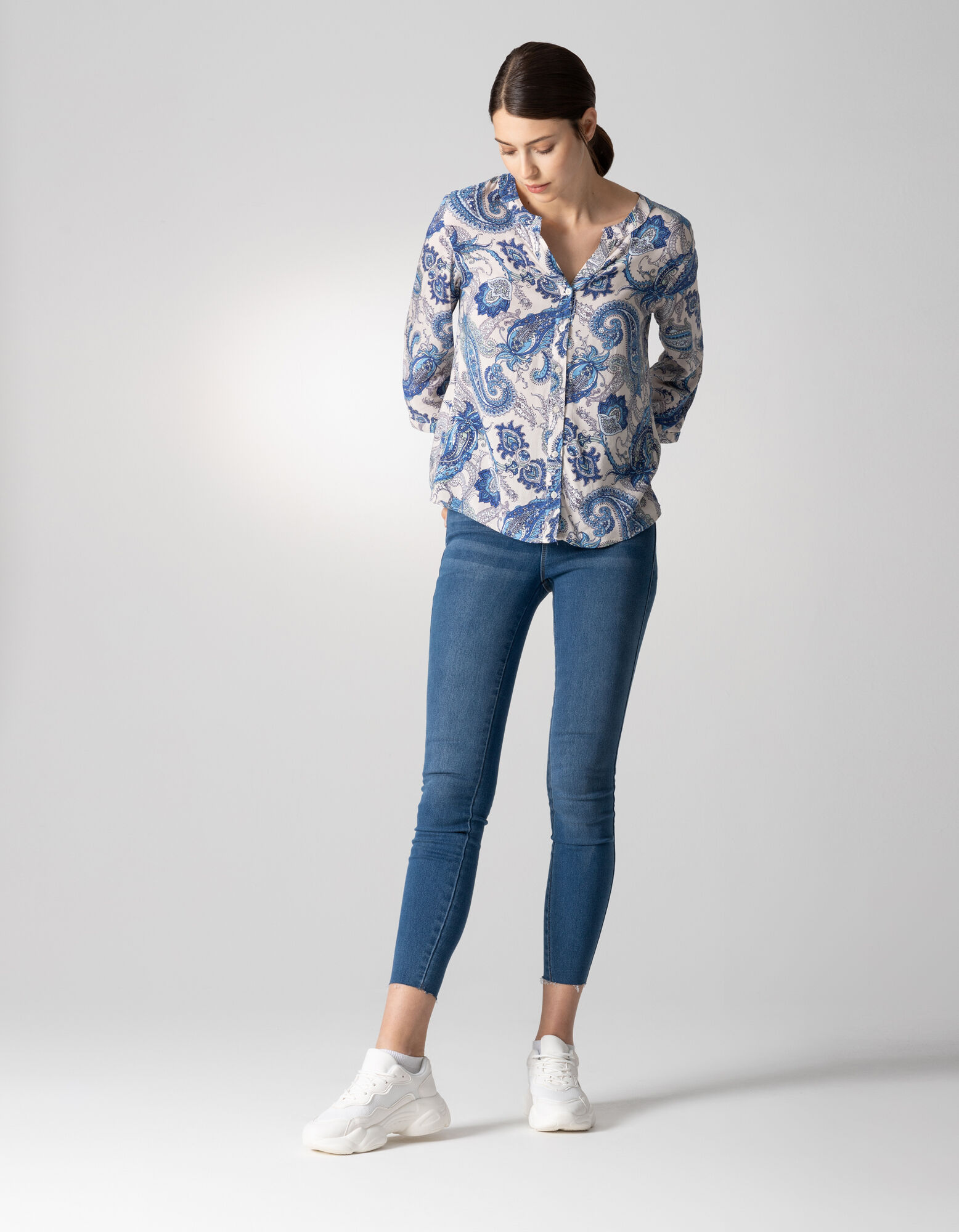 Blouse - Viscose - Beige