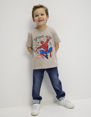 Shirt - Spiderman - beige