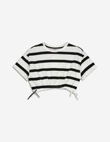 Majica odrezanog kroja - Oversized Fit - bijela