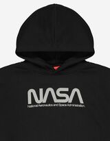 Pulover s kapuco - NASA - crna