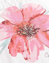 Tričko - Třpytiv&yacute; potisk - b&iacute;l&aacute;