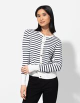 Kardiganas - Viskozės mi&scaron;inys - baltas