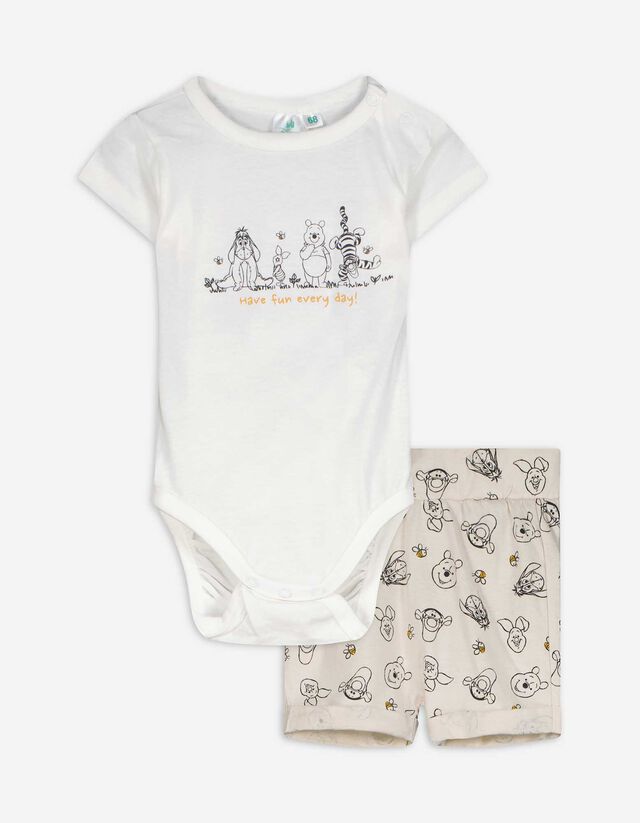 Set composto da body e pantaloncini - Winnie the Pooh - bianco