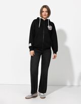 Propínací mikina - Zadní potisk - cerná