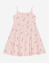 Rochie în linie A - Imprimeu allover - Roz