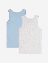 Canottiera - Motivo allover - bianco