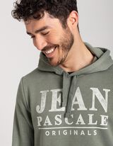 Felpa con cappuccio - Stampa frontale - verde scuro