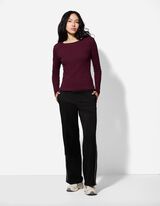 Palazzohose - Galonstreifen - schwarz