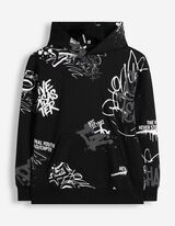 Hoodie - Oversized Fit - Schwarz