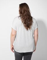 Tričko - Postranní rozparek - bílá