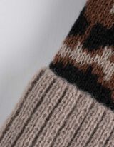 Čepice - Levhartí vzor - béžová