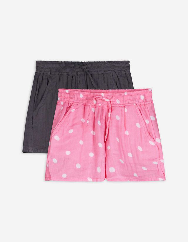Shorts - 2er-Pack - pink