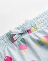 Shorts - Allover-Print - Hellblau