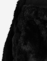 Fäustlinge - Kunstfell - schwarz