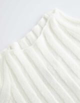 Maglione - Maglia a coste - bianco