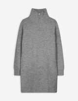Robe - Col roulé - Gris