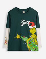 Langarmshirt - Grinch - Dunkelgr&uuml;n