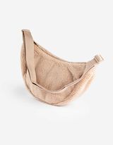 Umhängetasche - Teddyfell - beige