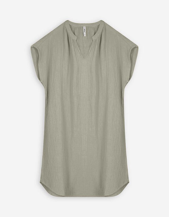 Kleid - einfarbig - grün