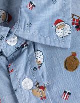 Overhemd - Print all-over - lichtblauw