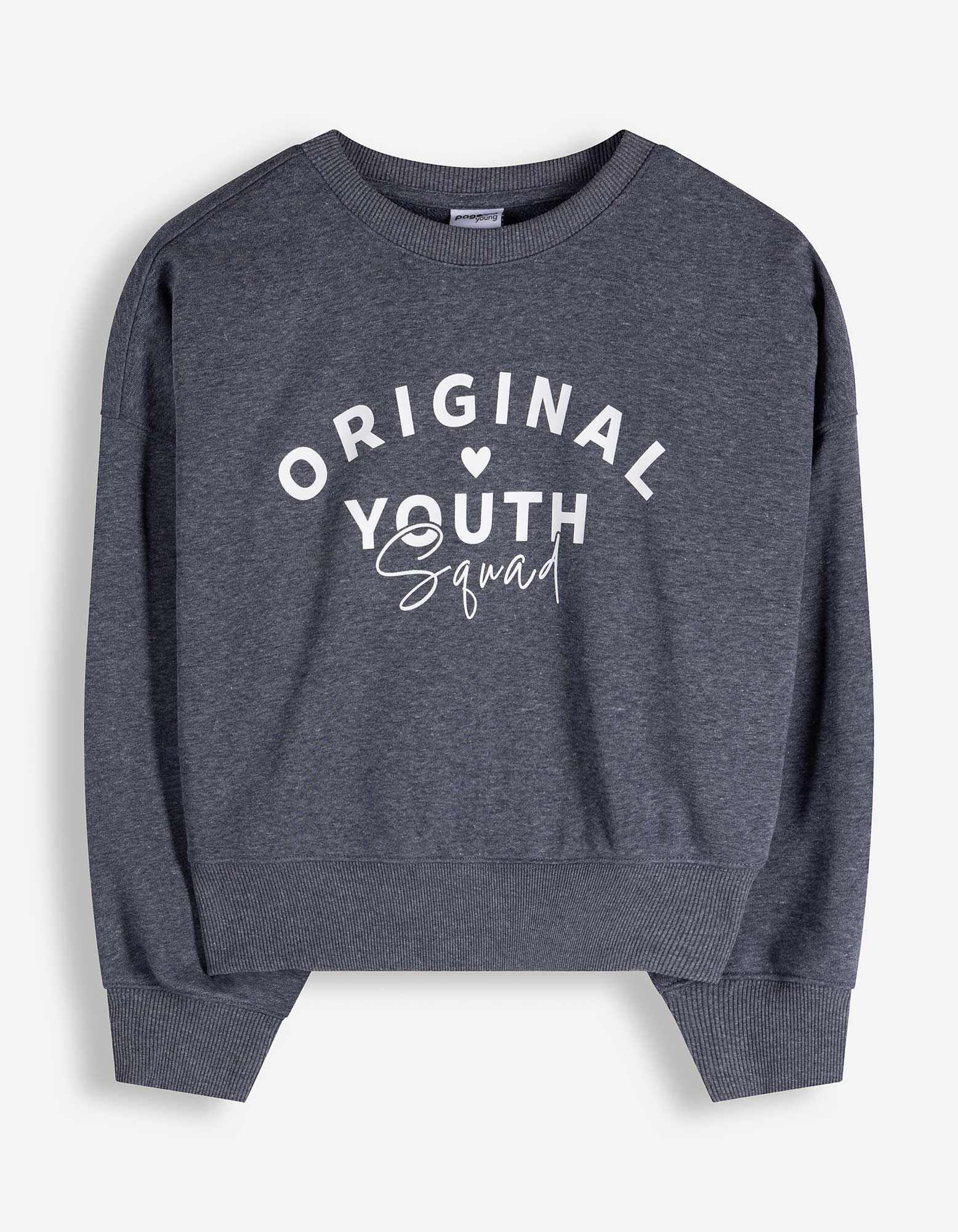 Sweat-shirt - Imprim&eacute; - bleu fonc&eacute;
