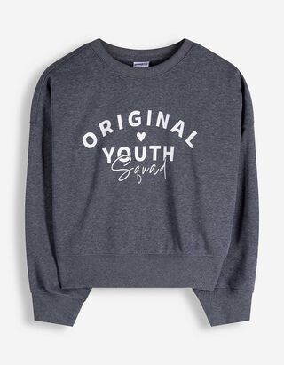 Sweatshirt - Print - Donkerblauw