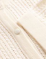 Cardigan - Knopfleiste - wei&szlig;