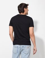 Póló - Nyomott minta - fekete