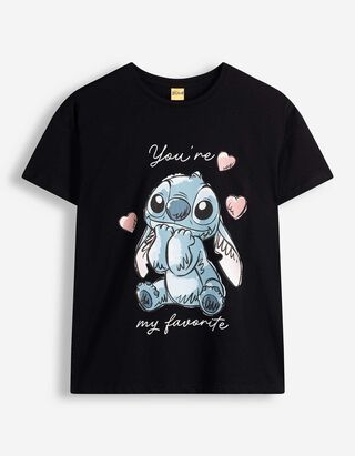 T-Shirt - Lilo & Stitch - Schwarz