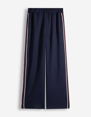 Pantaloni a palazzo - Strisce laterali - blu scuro