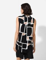 bluza - Print po čitavoj povr&scaron;ini - crna