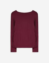 Tričko s dlh&yacute;mi ruk&aacute;vmi - Lodičkov&yacute; v&yacute;strih - tmavocervena