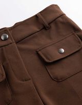 Hose - Slim Fit - Braun