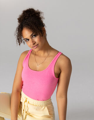 Top - Podiel streču - pink