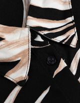 Blusentop - Allover-Print - schwarz