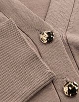 Cardigan - Druckknopf - Taupe