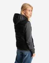 Vestă matlasată - Glugă cu șnur - Negru