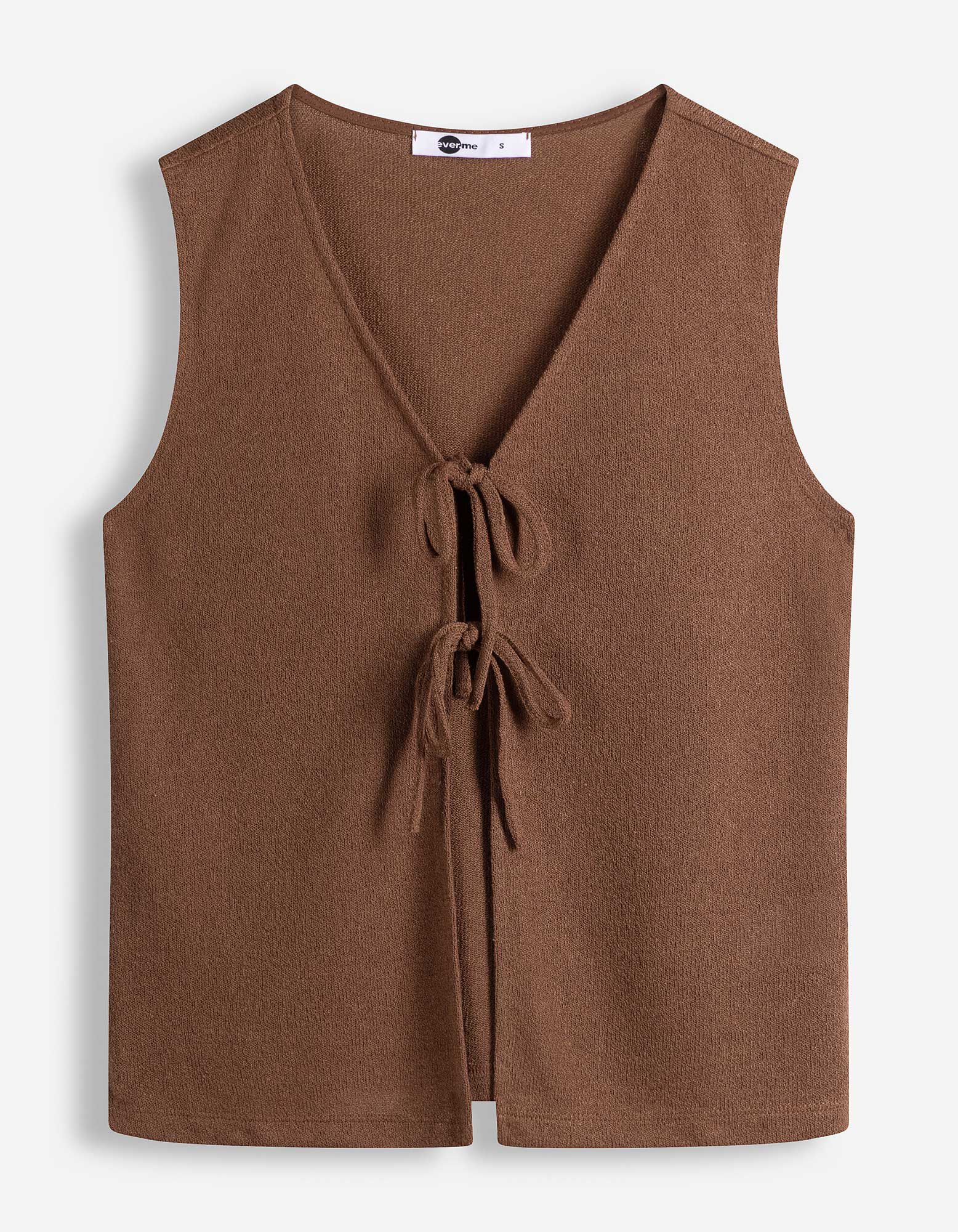 Stricktop - Viskose-Anteil - Braun
