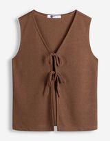Stricktop - Viskose-Anteil - Braun