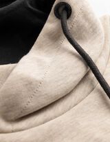 Sweatshirt - Schalkragen - Beige