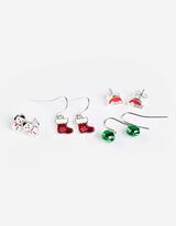 Ohrringe - 4er-Pack - silberfarben