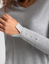 Pulover - Amestec viscoză - Gri