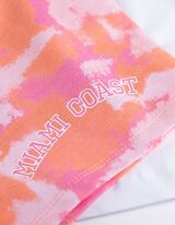 Souprava tričko a šortky - Vzor po celé ploše - bílá