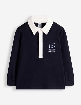 Poloshirt - Applikation - Dunkelblau