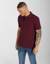 Polo-majica - Zakopčavanje na dugmad - tamno-crvena
