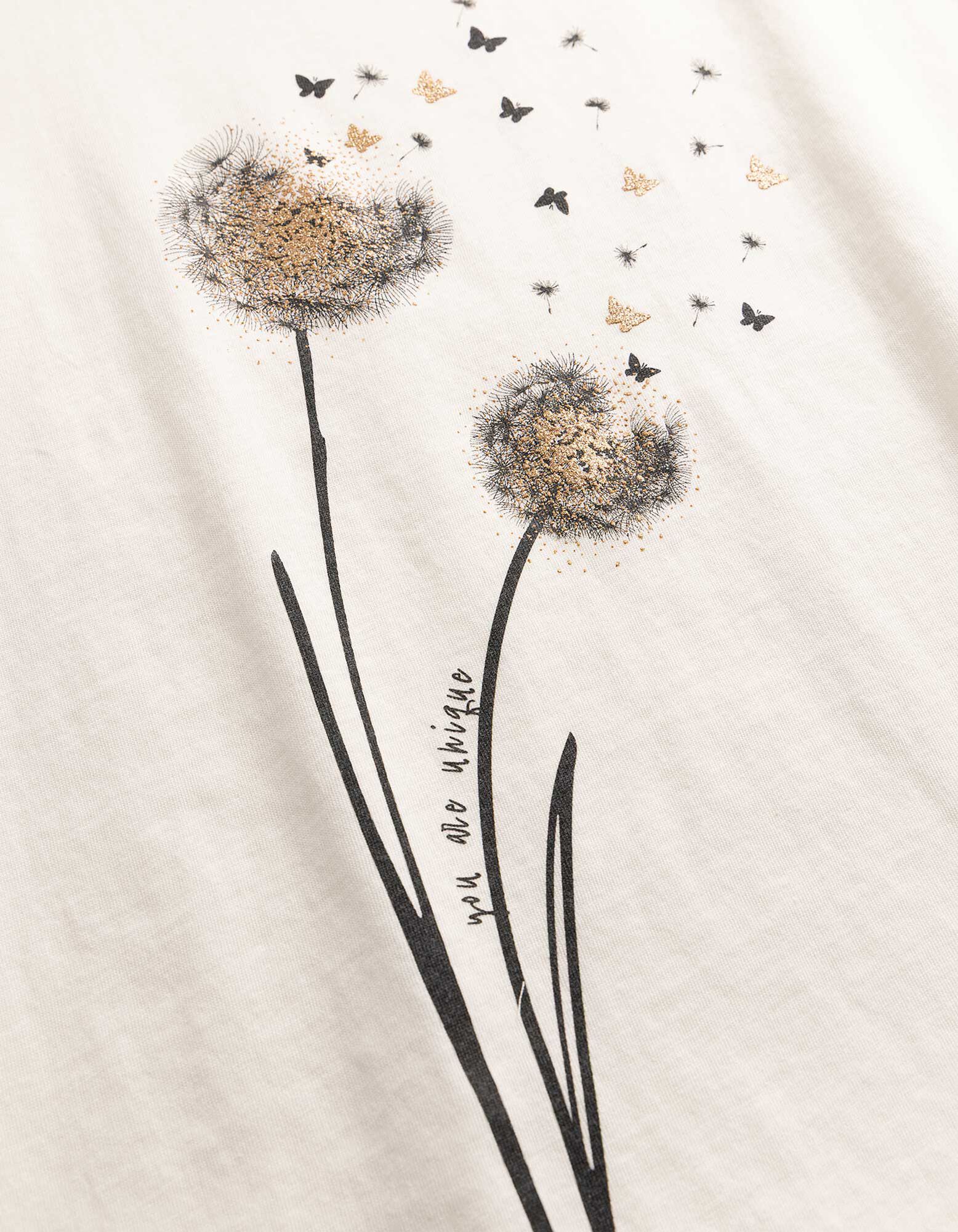 T-Shirt - Glitzerprint - Off-White