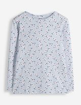 Lang shirt - Print all-over - Lichtblauw