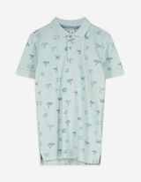 Polo - Imprimé all-over - turquoise