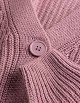 Gebreid vest - Knoopsluiting - Bessenrood